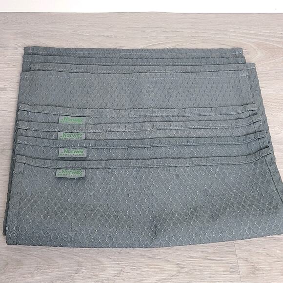 Norwex Napkin Gray Geometric Pattern Set Of 4 - Picture 4 of 6